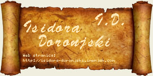 Isidora Doronjski vizit kartica